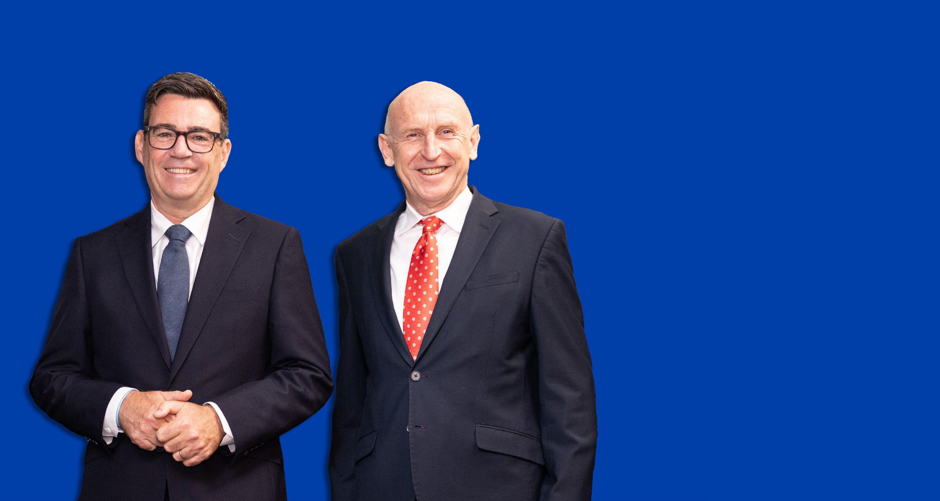 Photo of Prime Minister Andy Burnham and Chancellor John Healey